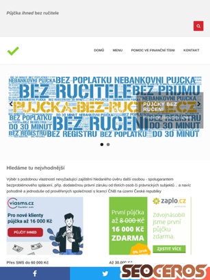 pujcka-bez-rucitele.cz tablet Vista previa