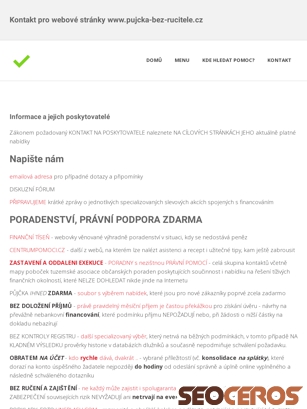 pujcka-bez-rucitele.cz/kontakt.html tablet obraz podglądowy