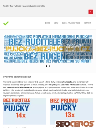 pujcka-bez-rucitele.cz/pujcka-ihned-bez-rucitele-menu.html tablet 미리보기