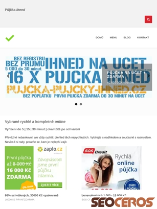 pujcka-pujcky-ihned.cz/index.html tablet obraz podglądowy