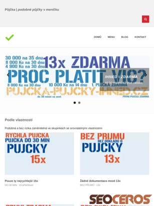 pujcka-pujcky-ihned.cz/pujcka-ihned-menu.html tablet náhled obrázku