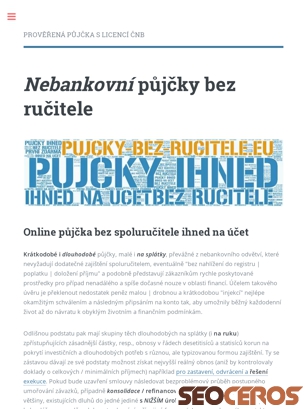 pujcky-bez-rucitele.eu/index.html tablet previzualizare