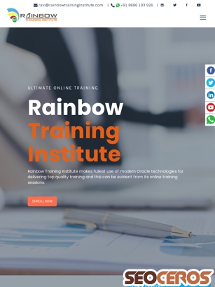 rainbowtraininginstitute.com tablet förhandsvisning