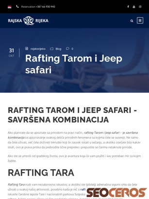 rajskarijeka.com/rafting-tarom-i-jeep-safari tablet Vista previa