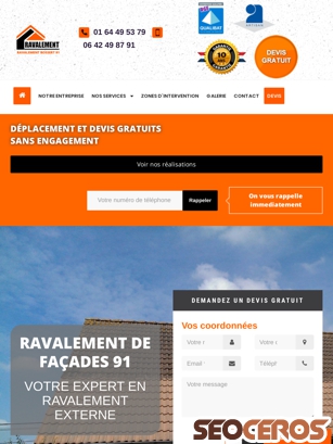 ravalement-91.fr tablet prikaz slike