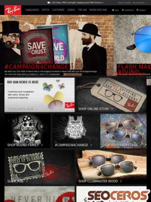 ray-ban.com tablet preview