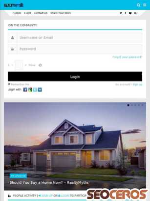realtymyths.com tablet preview