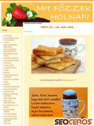recept-oldal.hu tablet előnézeti kép