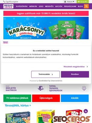 regiojatek.hu tablet náhľad obrázku