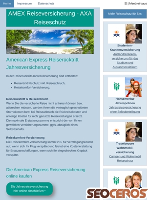 reiseruecktritt-jahresschutz.de/american-express-reiseruecktritt-jahresversicherung.html tablet előnézeti kép