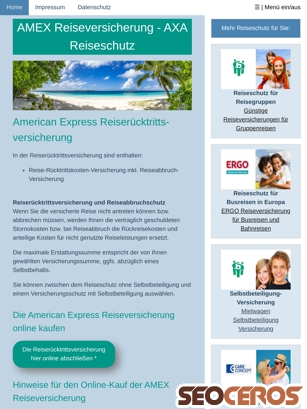 reiseruecktritt-jahresschutz.de/american-express-reiseruecktrittsversicherung.html tablet obraz podglądowy