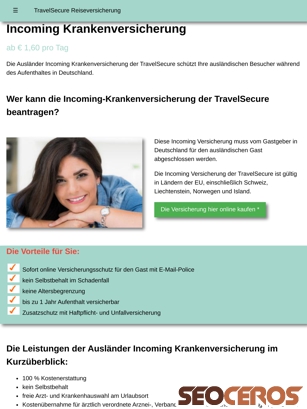 reiseschutzpolice.de/auslaender-incoming-krankenversicherung.html tablet előnézeti kép