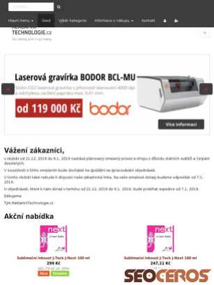 reklamnitechnologie.cz tablet preview