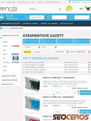 renots.sk/atramentove-kazety tablet vista previa