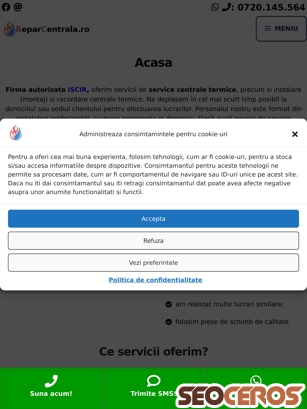 reparcentrala.ro tablet preview
