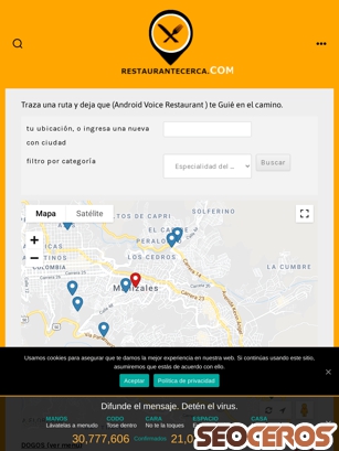 restaurantecerca.com tablet previzualizare