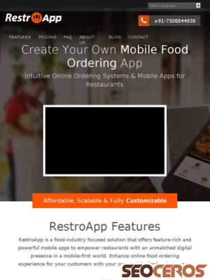 restroapp.com tablet previzualizare