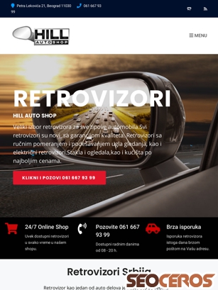 retrovizori.rs tablet előnézeti kép