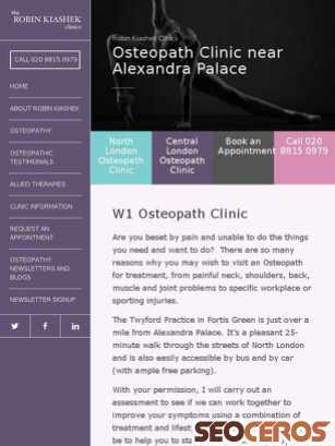 robinkiashek.co.uk/osteopath-clinic-near-alexandra-palace tablet náhľad obrázku