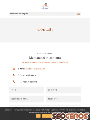 rosyfalcone.it/contatto tablet anteprima