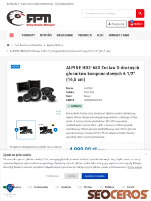 rpmotorsport.pl/alpine-status/alpine-hdz-653-zestaw-3-droznych-glosnikow-komponentowych-6-12-165-cm.html tablet obraz podglądowy