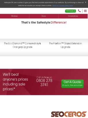 safestyle-windows.co.uk tablet preview