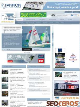 sailing.hu tablet preview