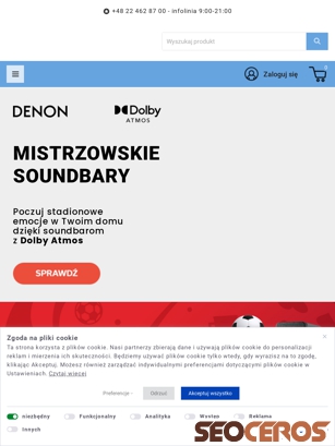 salonydenon.pl/mistrzowskie-soundbary tablet Vista previa