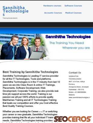 sannihithatechnologies.com tablet preview