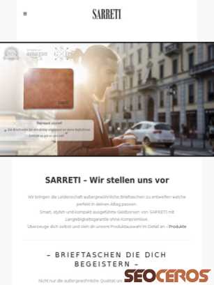 sarreti.com tablet Vista previa