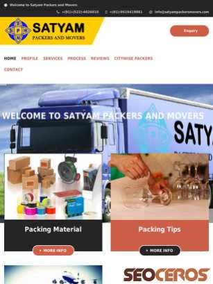 satyampackersmovers.com tablet preview