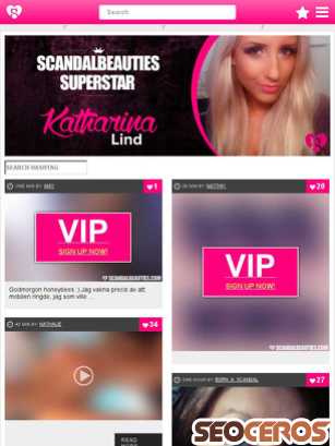 scandalbeauties.com tablet náhled obrázku
