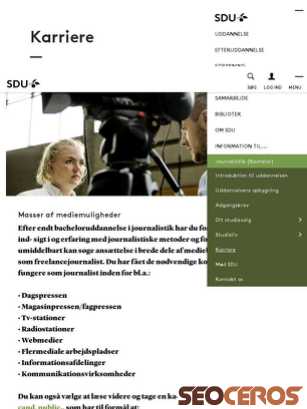 sdu.dk/da/uddannelse/bachelor/journalistik/karriere tablet previzualizare