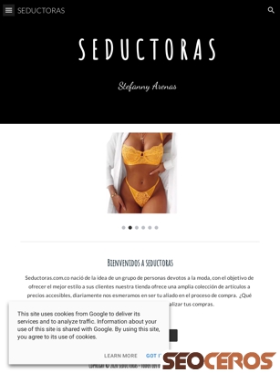 seductoras.com.co tablet náhled obrázku
