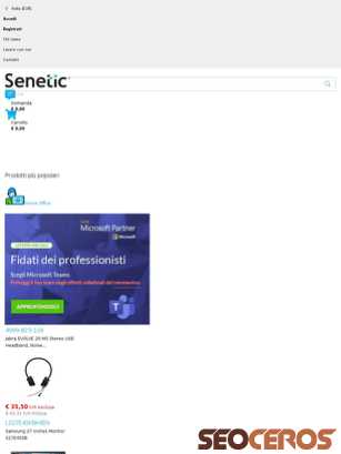 senetic.it tablet vista previa