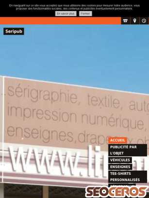 serigraphie-seripub-dax.fr tablet Vista previa