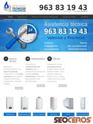 serviciotecnicosvalencia.com tablet náhľad obrázku