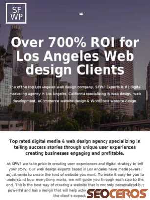 sfwpexperts.com/website-design-los-angeles-california tablet náhled obrázku