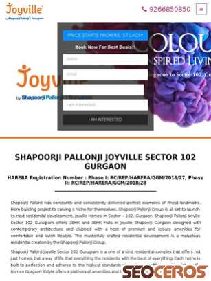 shapoorjijoyvillegurgaon.net.in tablet preview