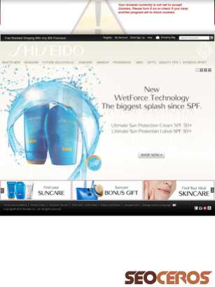 shiseido.com tablet náhled obrázku
