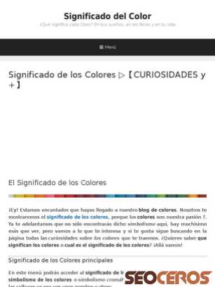 significadodelcolor.com tablet preview