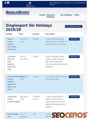 singlesport.com/winter-holidays tablet prikaz slike