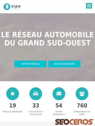 sipa-automobiles.fr tablet preview