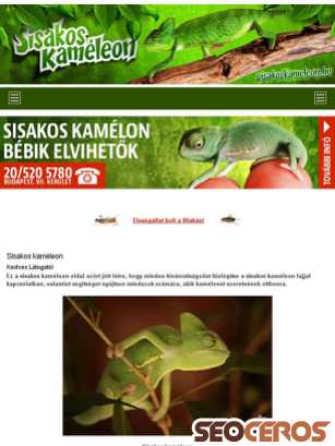 sisakoskameleon.hu tablet náhled obrázku