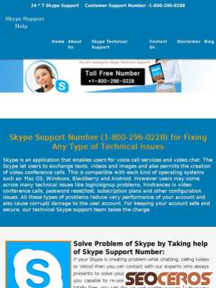 skypesupporthelp.com tablet preview