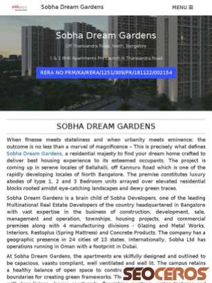 sobhadreamgardens.ind.in tablet preview