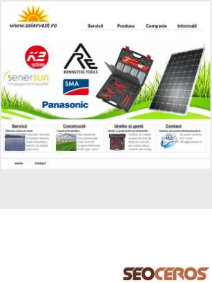 solarvest.ro tablet náhled obrázku