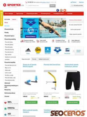 sportex.cz tablet förhandsvisning