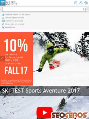 sports-aventure.fr tablet náhľad obrázku