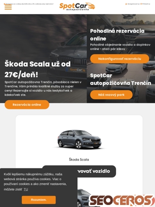 spotcar.sk tablet preview